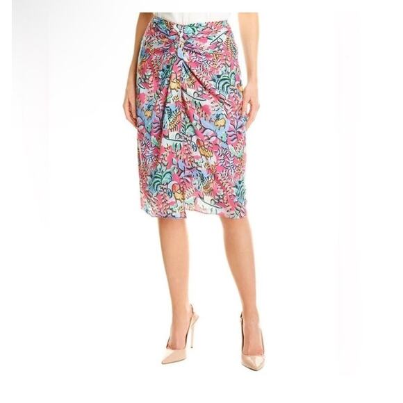 J. McLaughlin Blakely Floral Pencil Skirt in Rose Freshfield, Size 4 Retail $168 - Picture 1 of 10